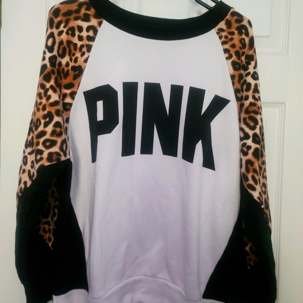 "PINK" crew neck sweater